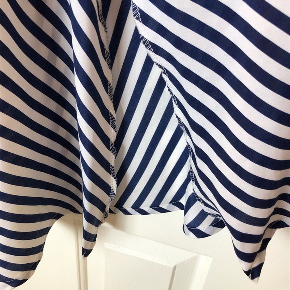 Striped Open Back Tank with Thin Straps - Picture 8 of 9